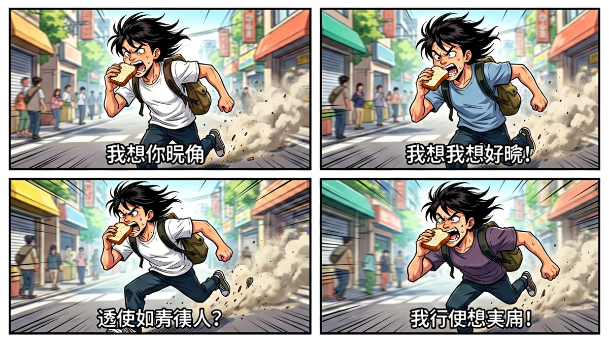 一路狂奔，闯红灯、翻栅栏，终于赶到公司楼下！