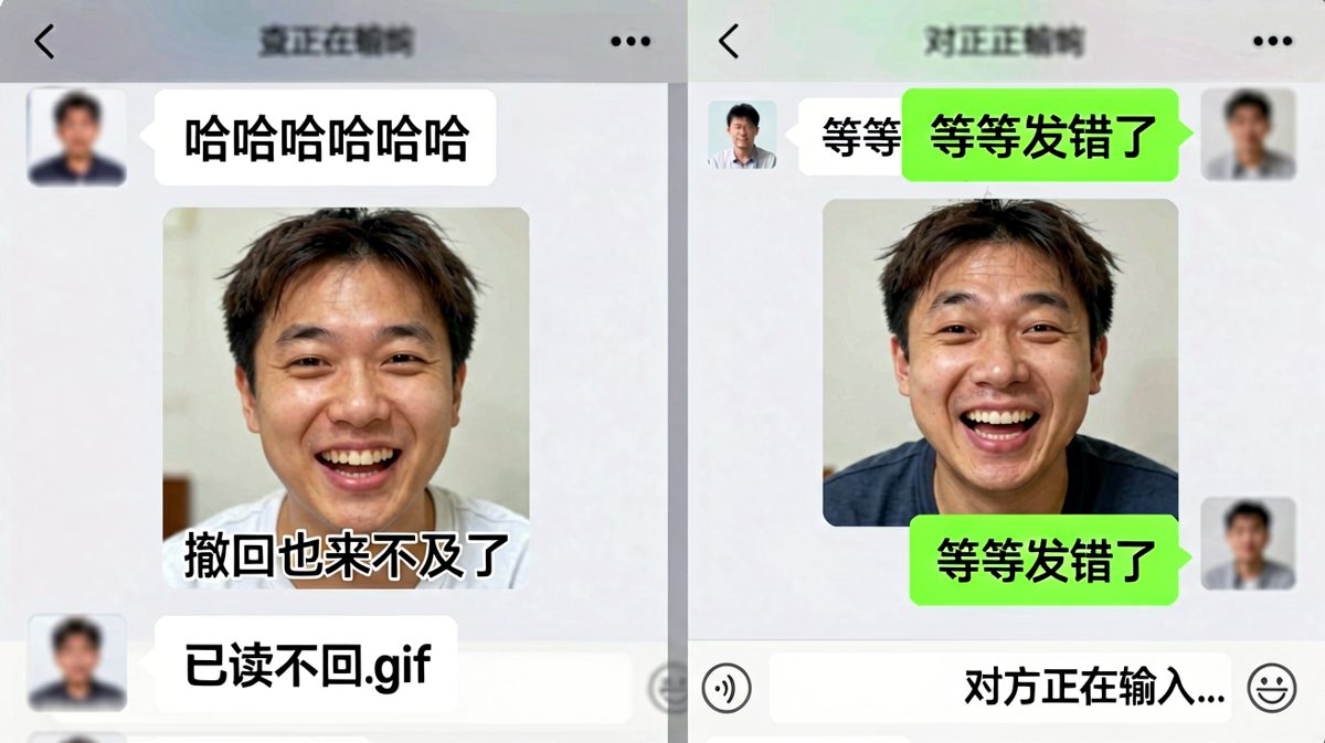 发错表情包后的社死现场