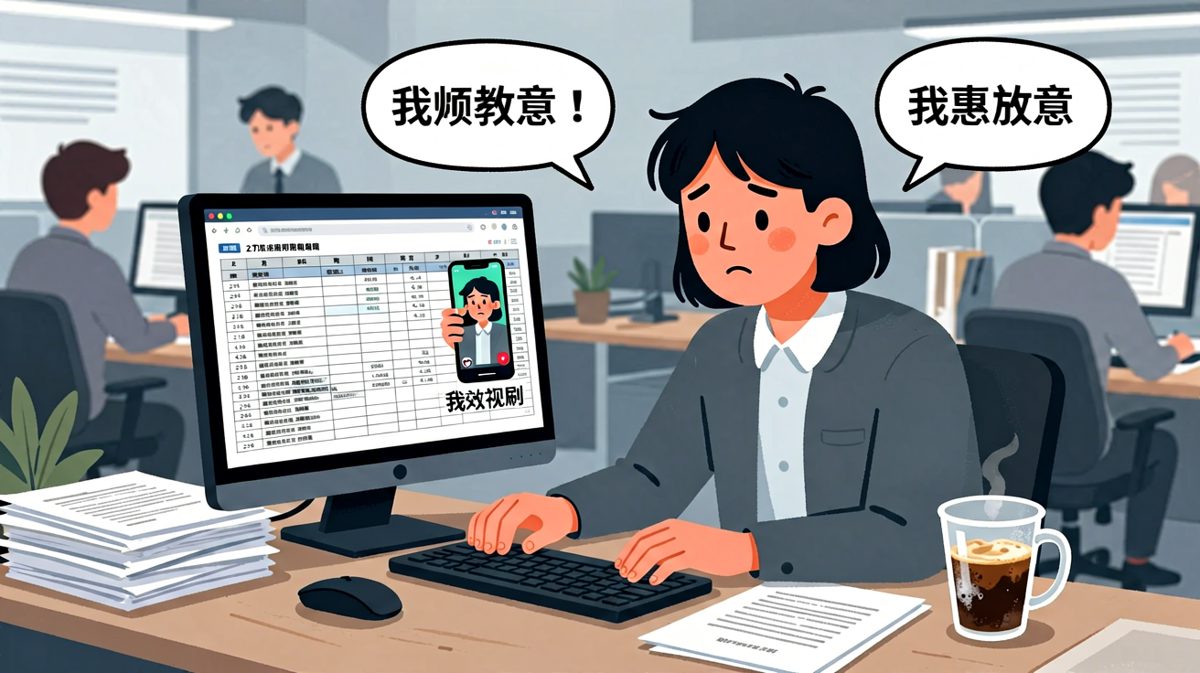 上班族的摸鱼艺术：表里如一的完美诠释