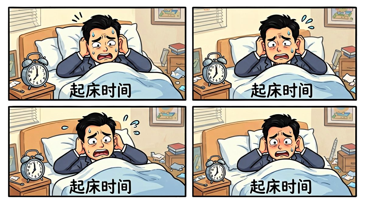 闹钟响起，生无可恋的早晨开始了