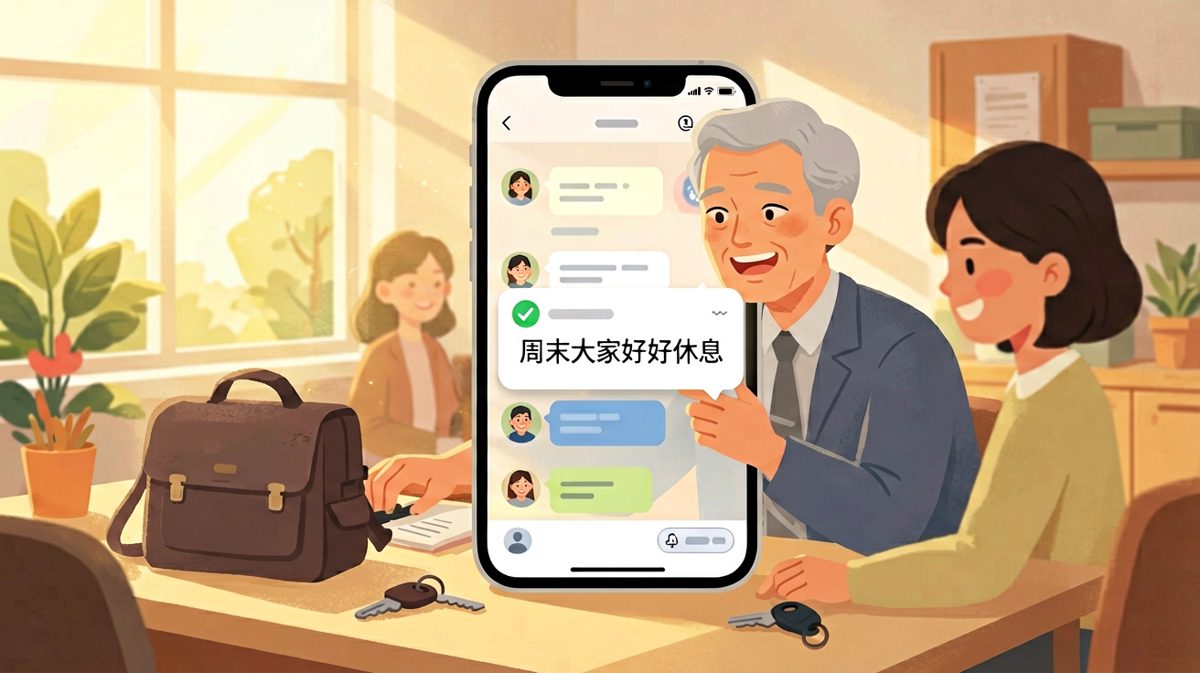 老板：周末好好休息！周一早上：昨晚有没有想我公司？