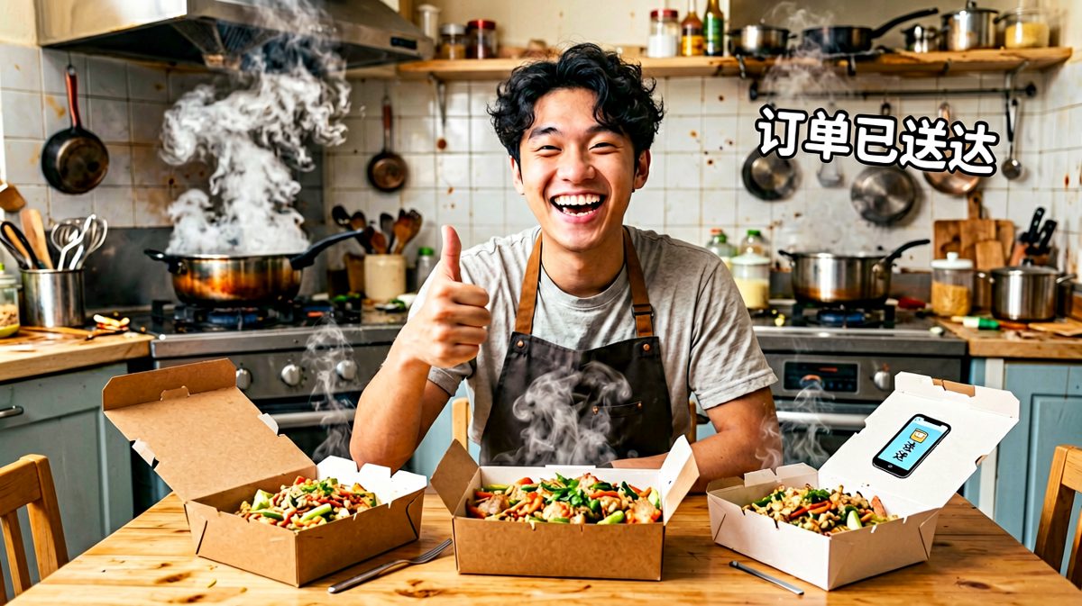 第四格：其实我是美食博主！（心虚）