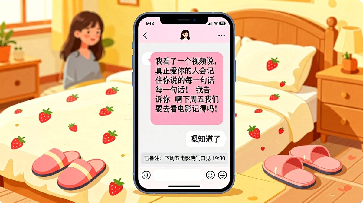 你说我每次都不记得，结果我悄悄把你说过的话全存了