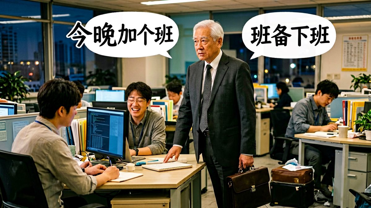 老板：今晚加个班（说完自己先走了）