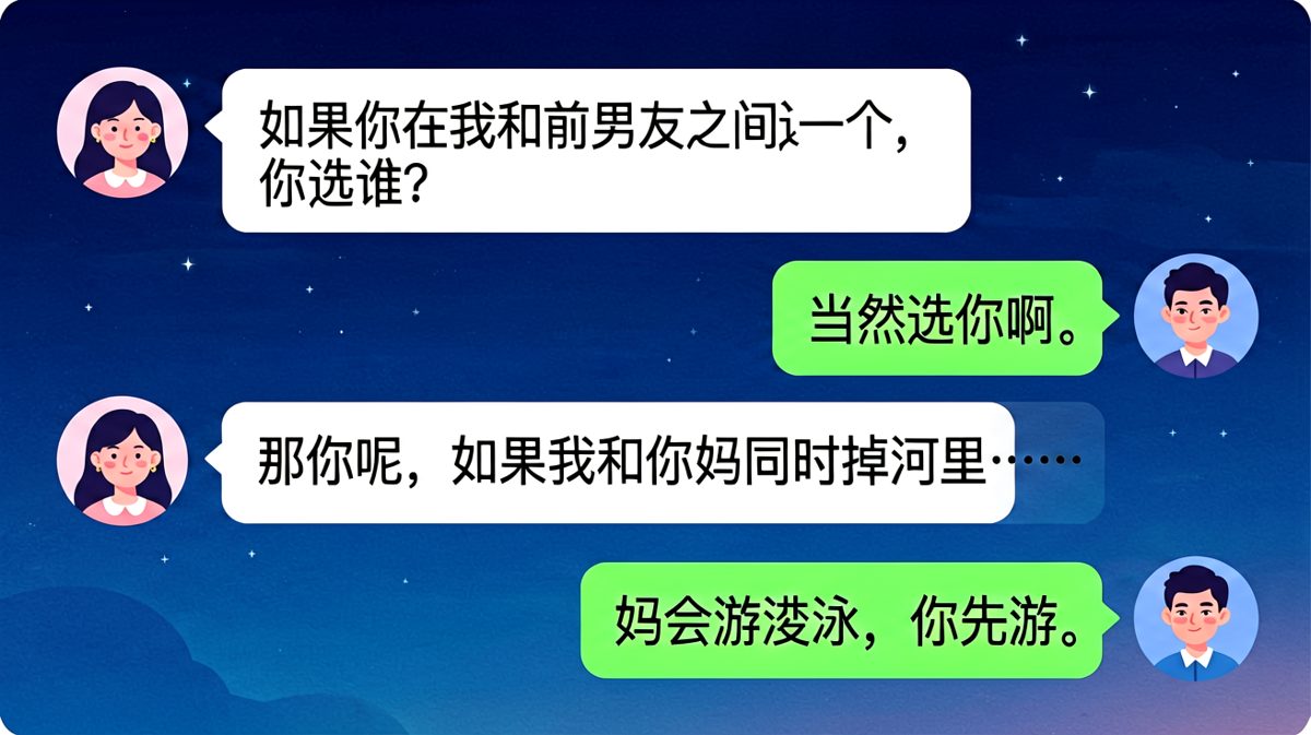 "我和你妈掉河里"——男生的求生欲天花板