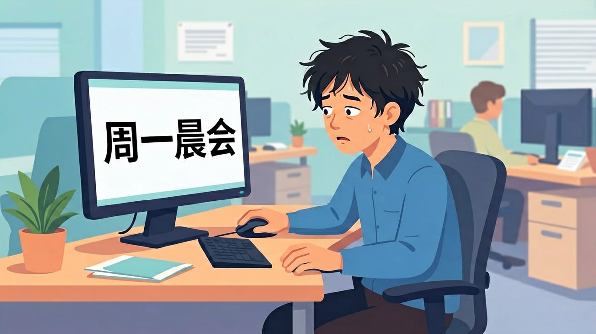 周一早上的我：灵魂已离线，肉体还在打卡