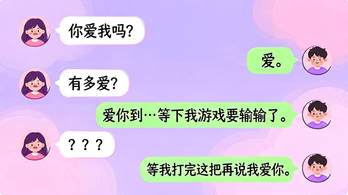 "等我打完这把再说我爱你"——直男的终极选择