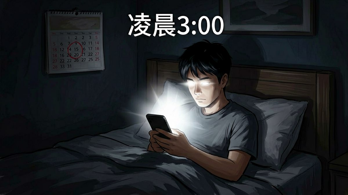 睡前：再刷五分钟就睡。五小时后：天怎么亮了？