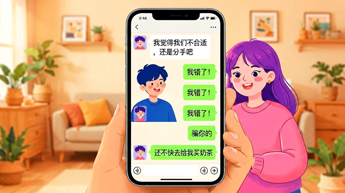 女生突然提分手吓坏男生，真相竟是只想骗杯奶茶。