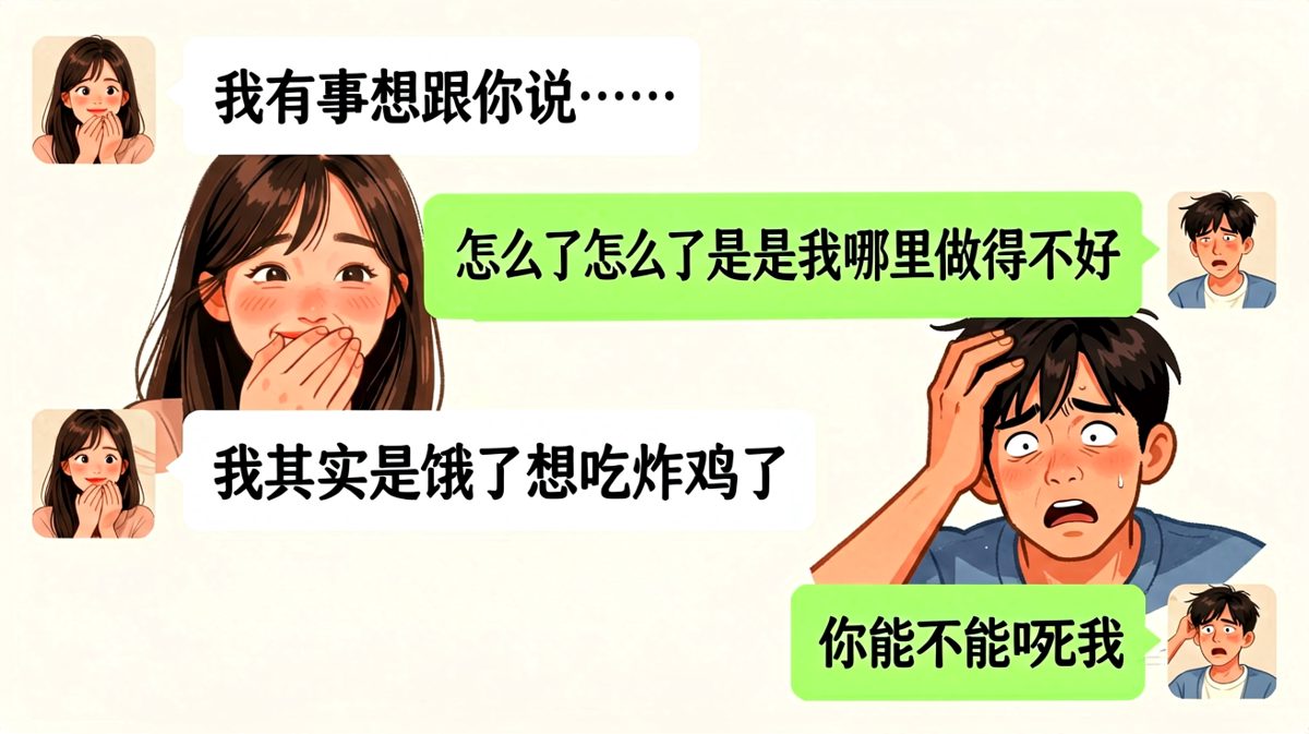 紧张氛围铺垫半天，真相只是想吃炸鸡了。