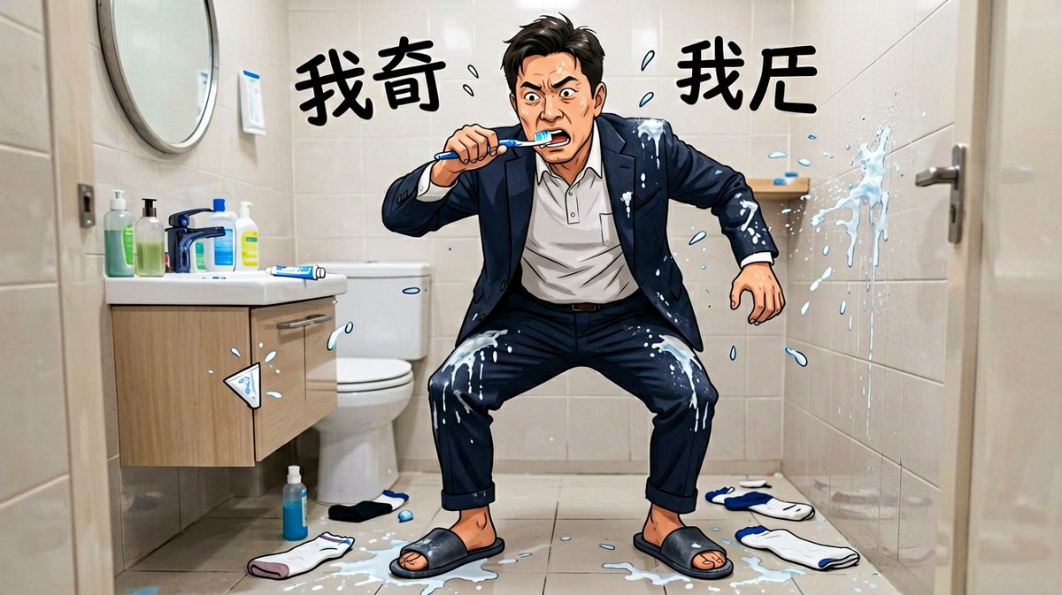 起床后的混乱时刻，每一秒都在与时间赛跑