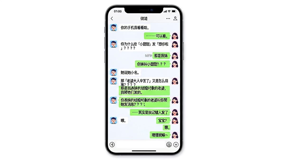 「查手机查到怀疑人生，男朋友的解释比错误本身更离谱。」