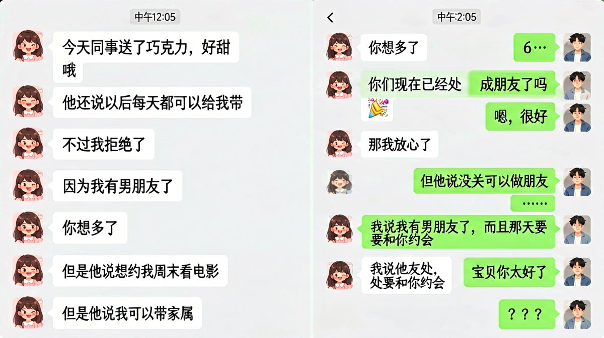 同事送巧克力还约电影，男生的心一路过山车