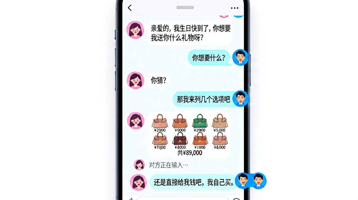 以为男朋友要送自己礼物，结果他在'试探'我的消费观