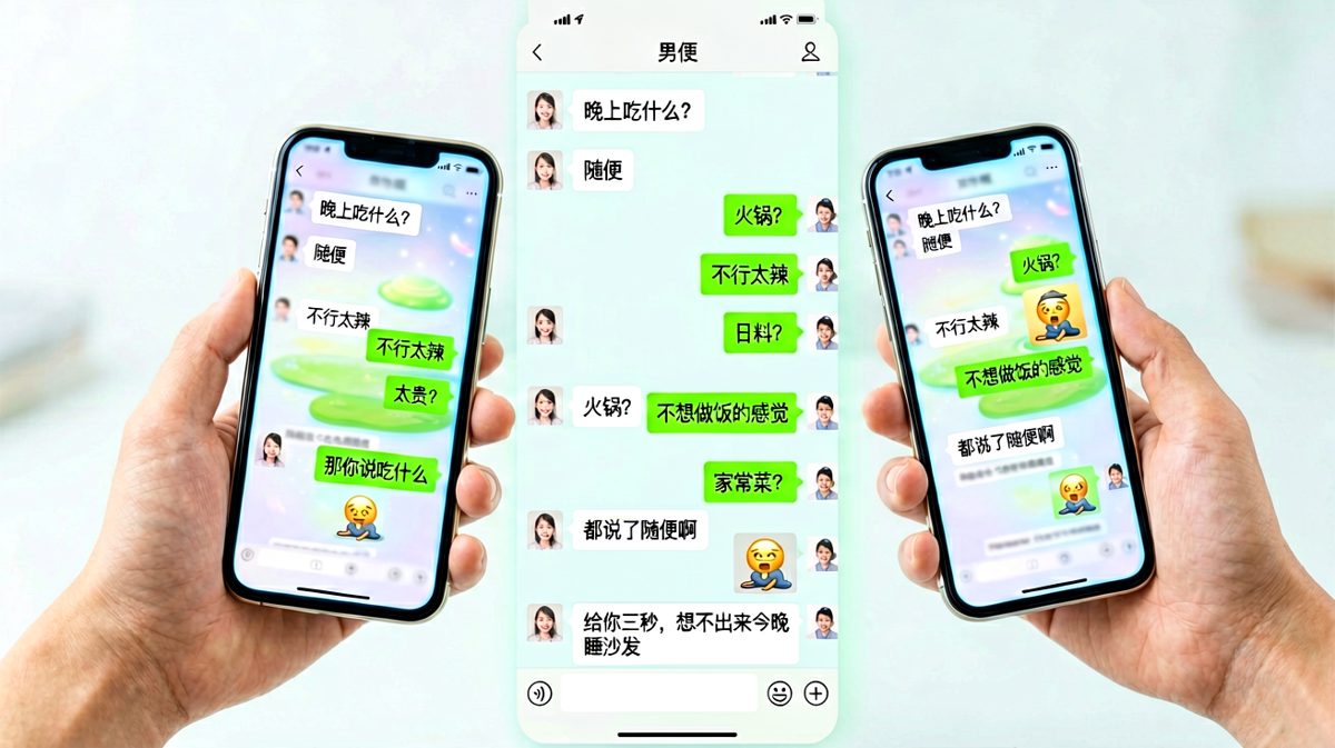 随便这两个字，是情侣聊天中最恐怖的谜题