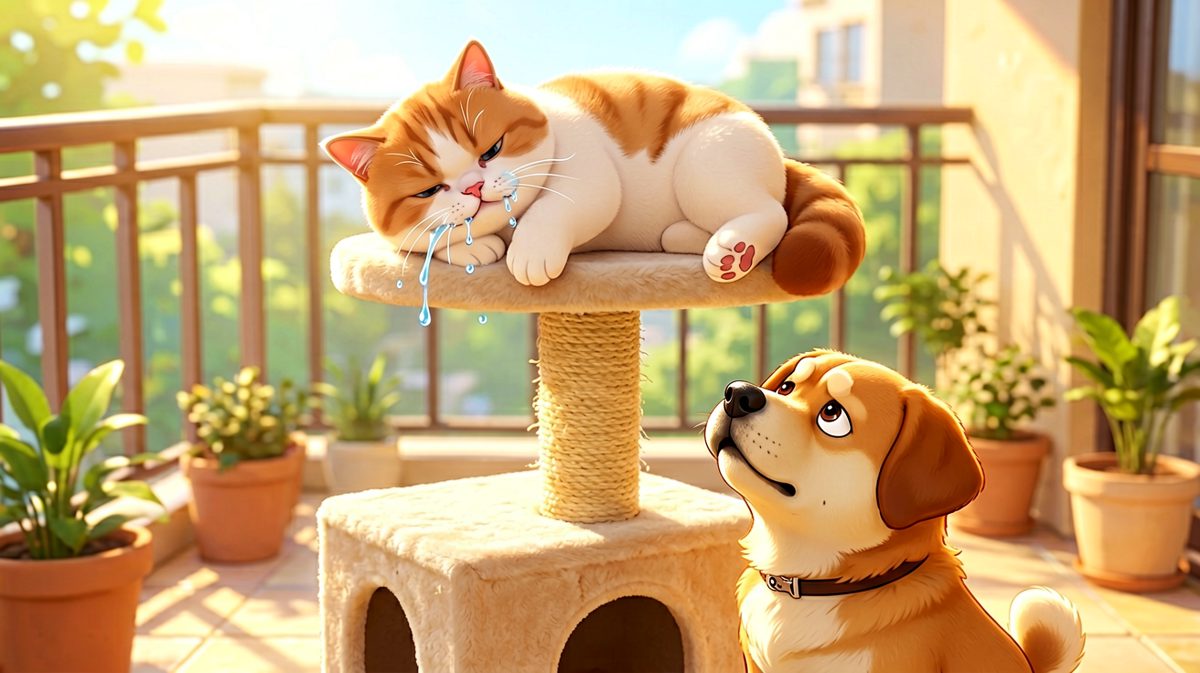 猫咪：生活太成功，我已经失去了躺平的力气。
