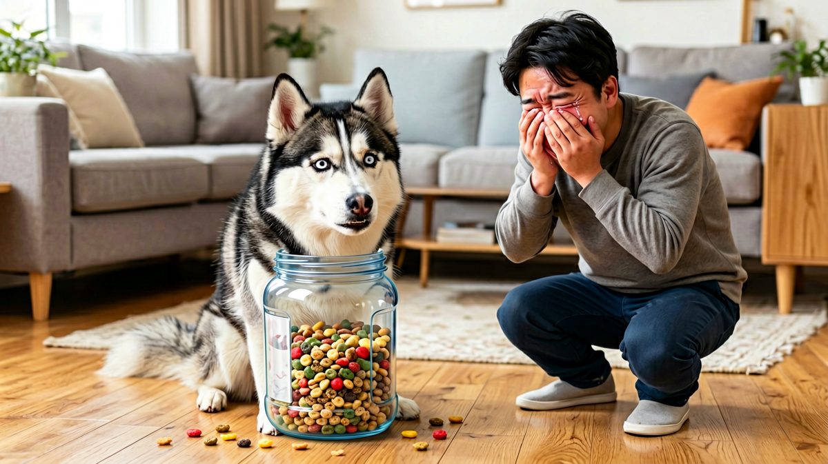 哈士奇：早知道就不贪心了，但现在我后悔也来不及了！
