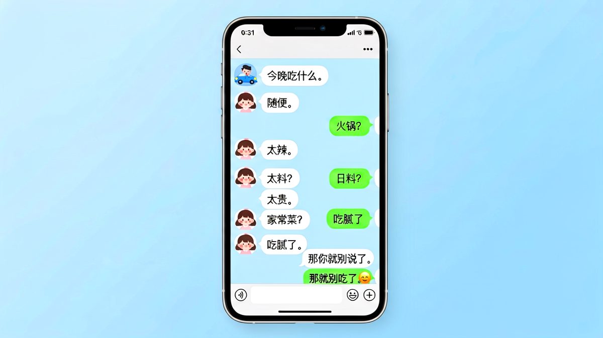 「随便」是情侣聊天里最可怕的词——男生当场cpu烧干。