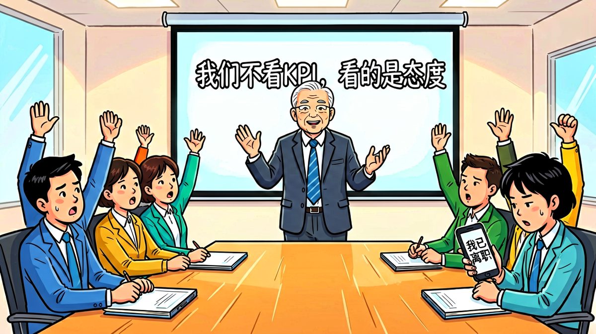 员工：那我能不打卡吗？老板：你这是在挑战我的底线——旁边同事：我已经不在底下了