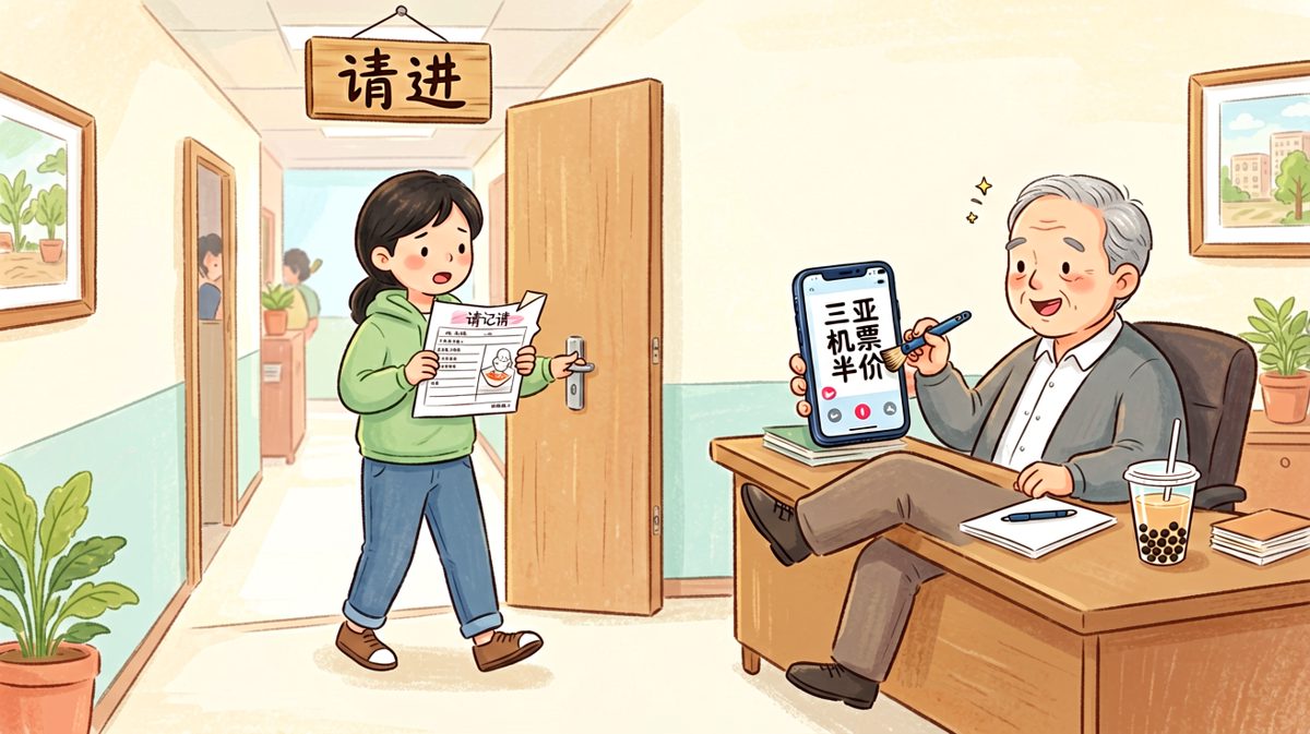 员工：老板我想请三天年假——老板：不行，公司不能没有你——说完转头关上了电脑