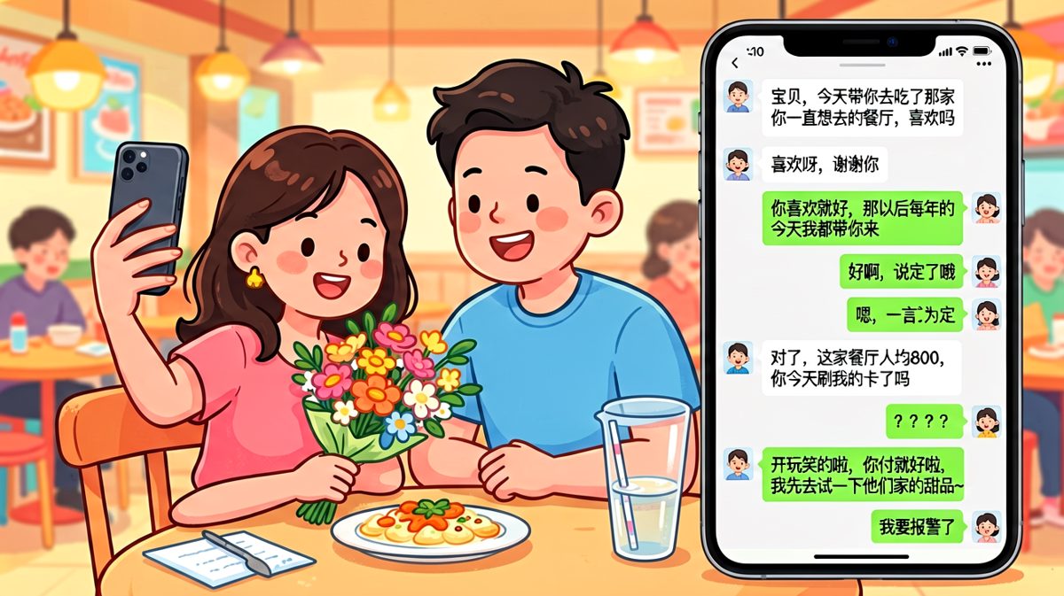 图4：浪漫反转——说好的一言为定，结果是要我买单