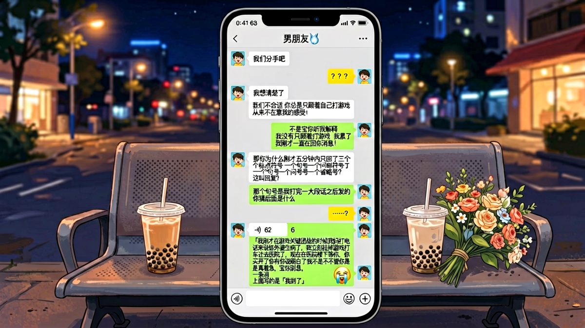 一句话引爆分手，结果发现对方正捧着奶茶在医院门口等她