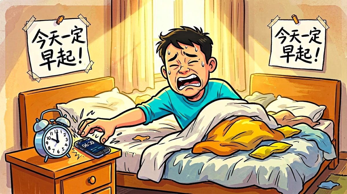闹钟响起的第1秒，人生充满希望。