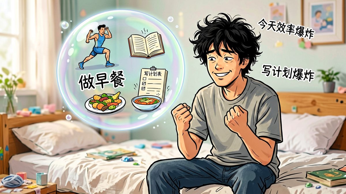 第3秒，我已经是自律的化身。
