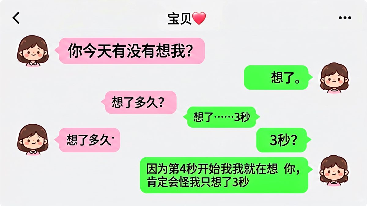 男生机智救场：想你的每一秒都在担心被你责怪