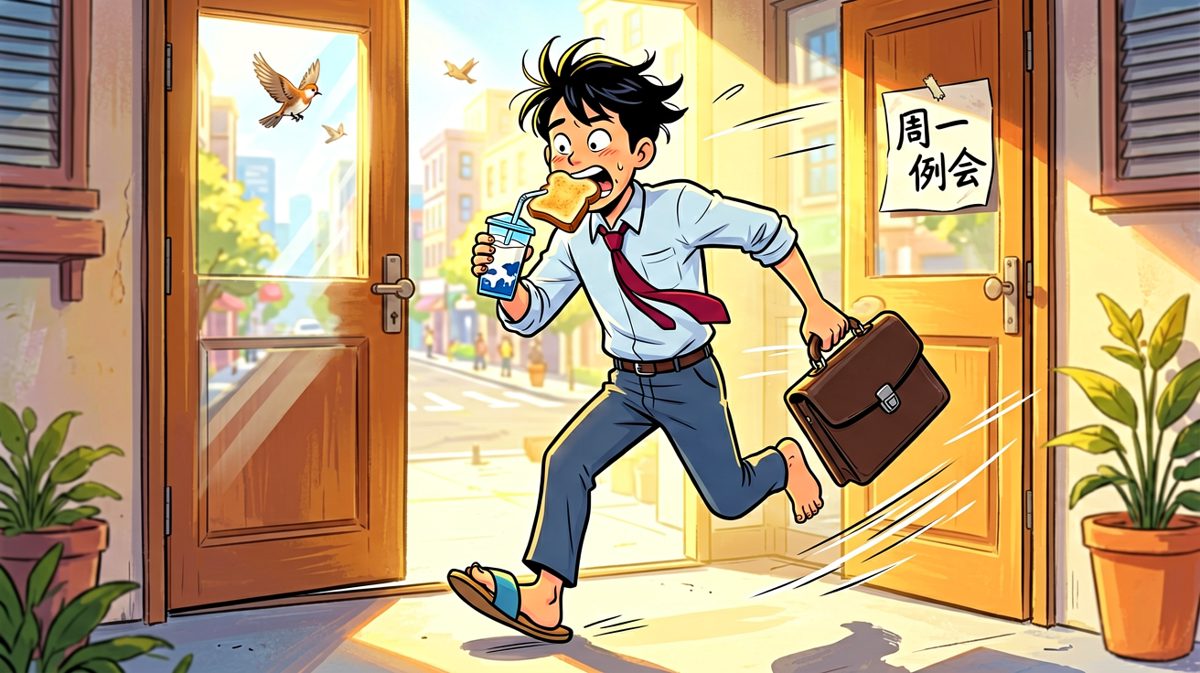 一路狂奔出门，狼狈到极致