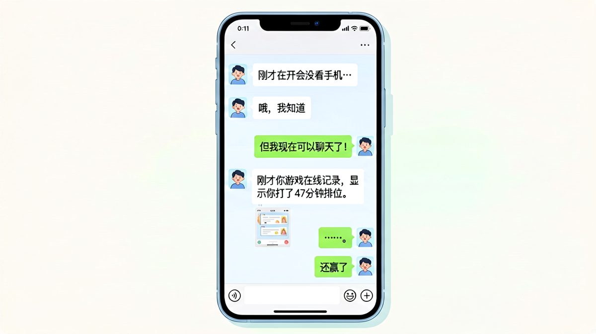 用开会当借口溜号，结果被游戏记录当场抓包。