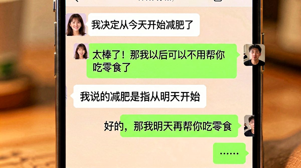 女生宣布减肥，男生精准抓住每个漏洞，最终把天聊死。