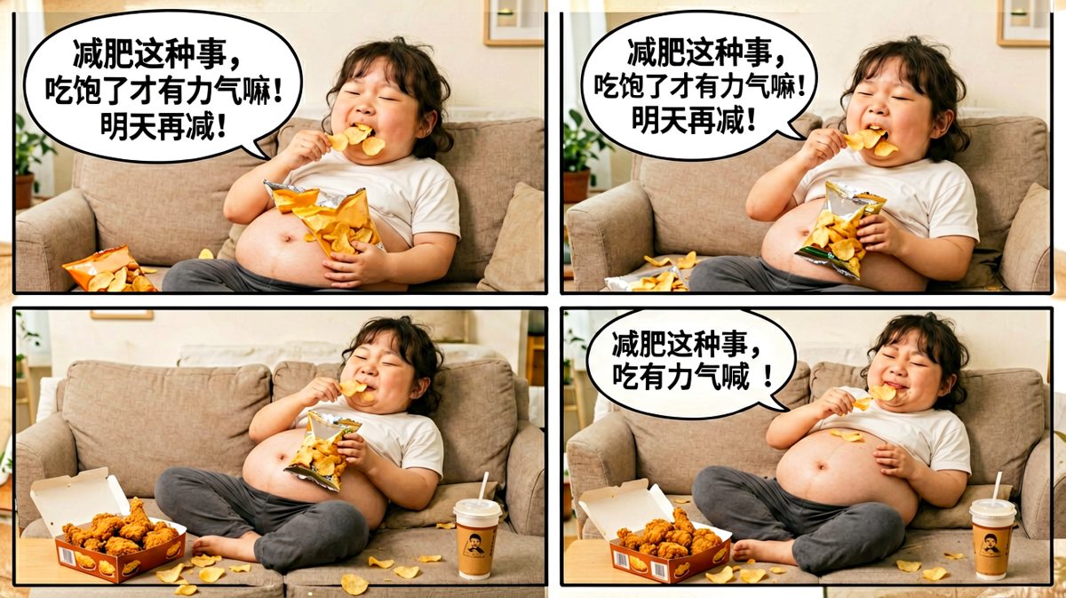 彻底投降，安慰自己的话一套一套的