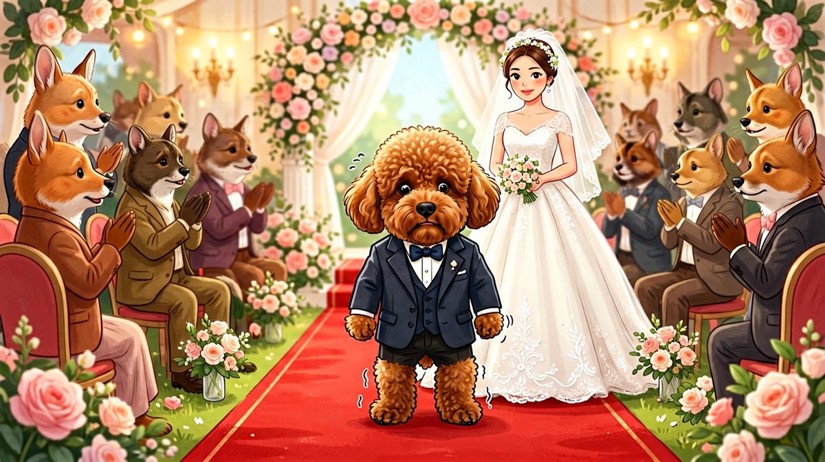 狗：今天的婚礼主持稿……我还没背完啊！！！