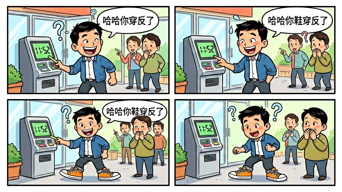 匆忙出门志得意满，进门才发现鞋穿反了，社死现场！