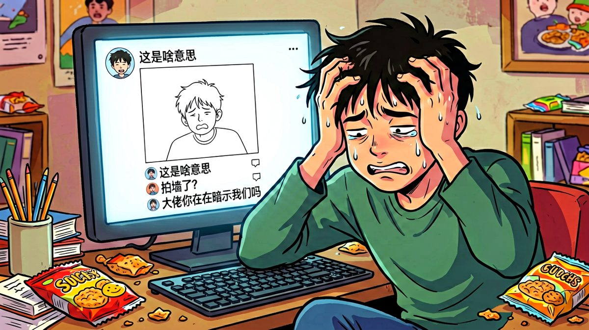 发不出去还手滑发了张白屏，全网社死。