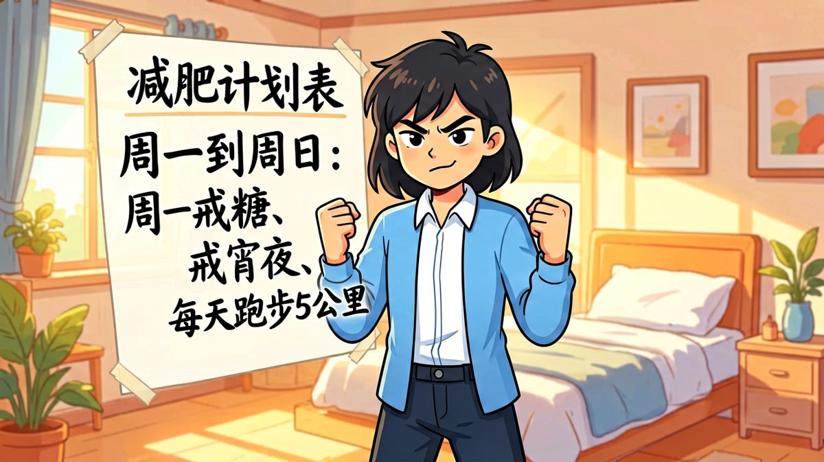 信誓旦旦的减肥第一天