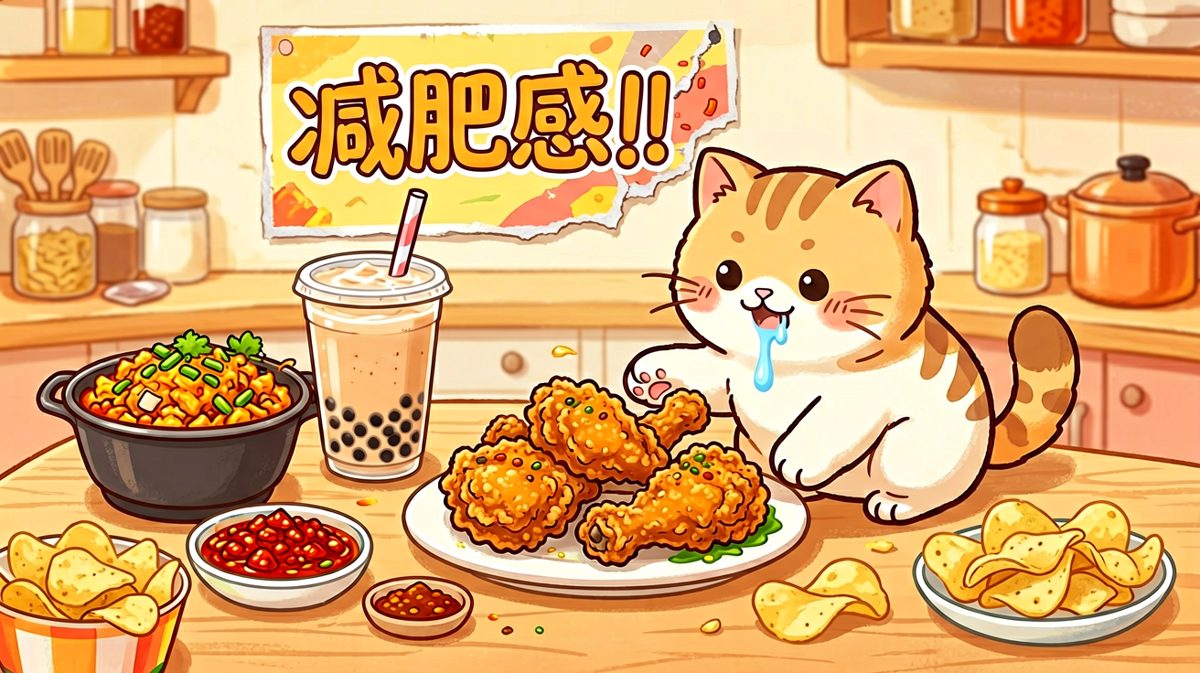 说好减肥的，但炸鸡先动的手