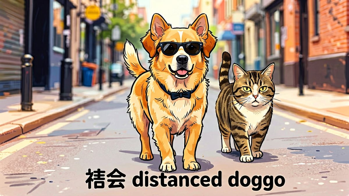 狗狗觉得自己帅炸天，猫咪内心：这傻狗被我收容了