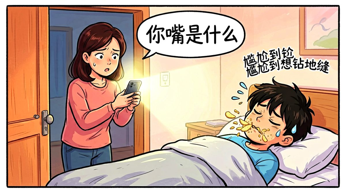 装睡失败被当场抓包。