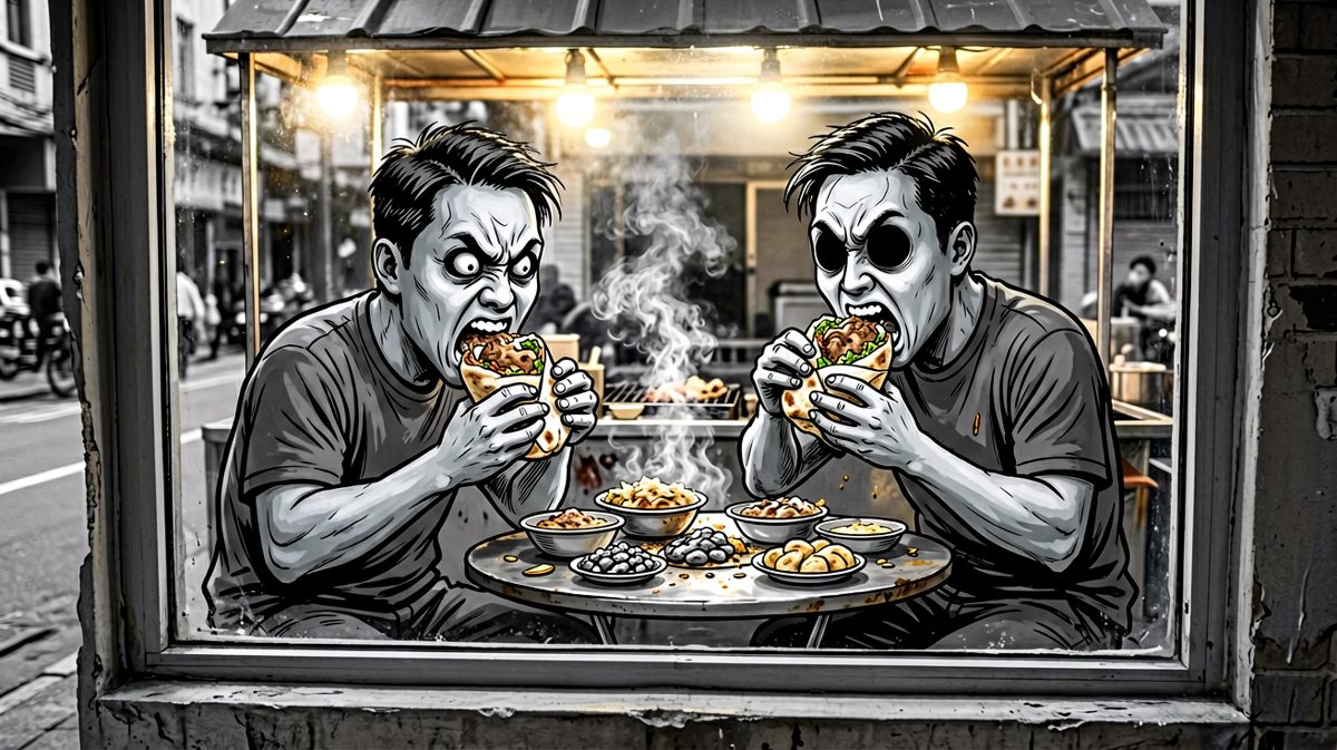 我点的麻辣烫……你在吃烧烤？！