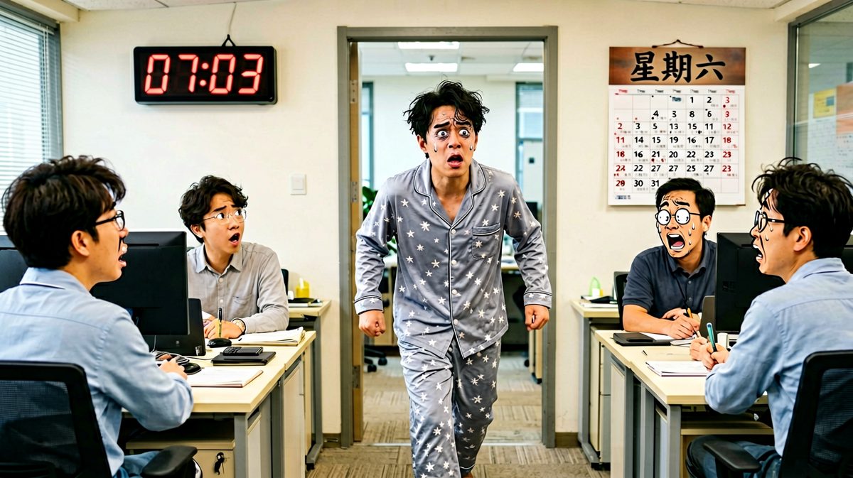 狂奔到公司，发现今天是周六！