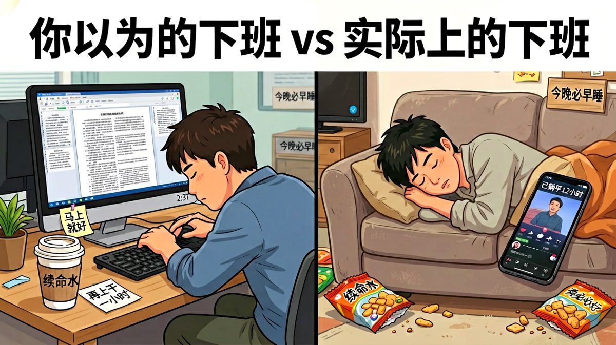 下班后的反差，从拼搏战士秒变沙发土豆