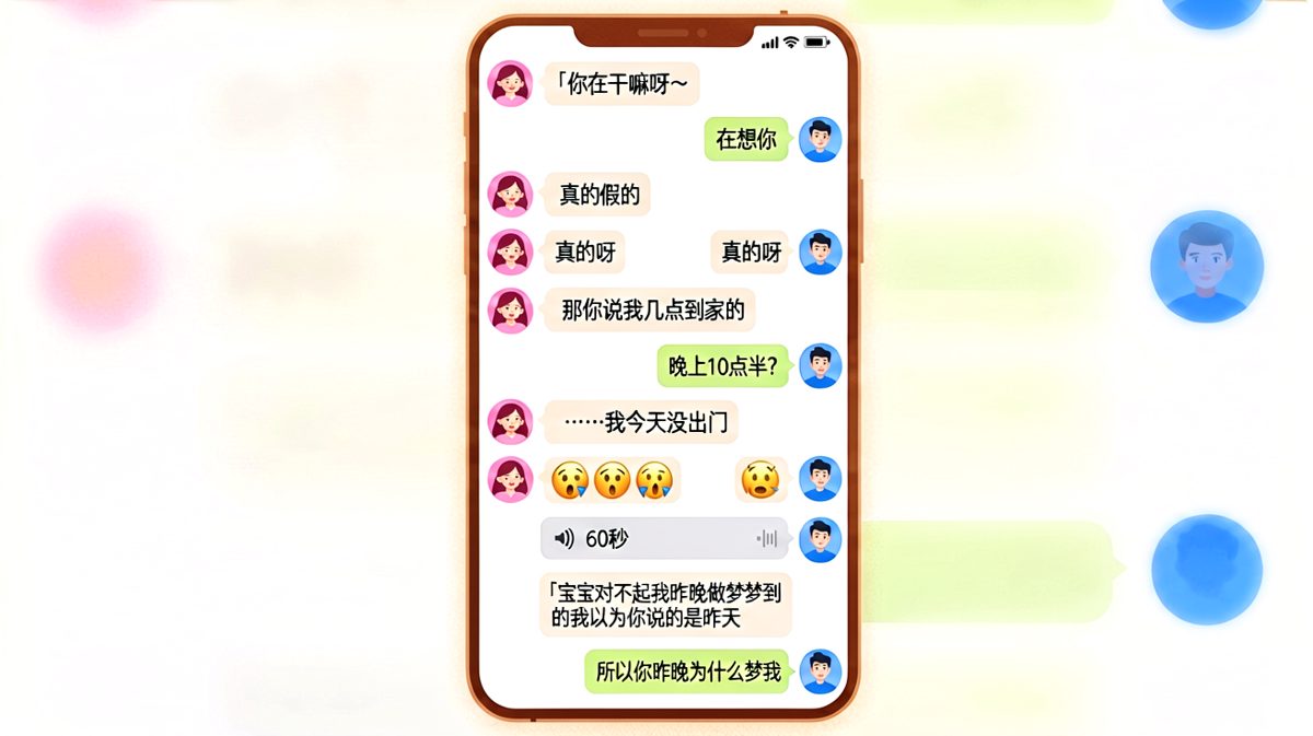 没出门也能被问到家时间，男友的脑回路令人窒息