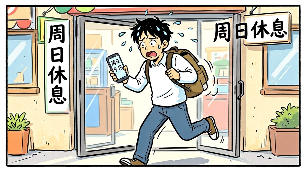冲到公司楼下，才猛然醒悟——今天是星期天！