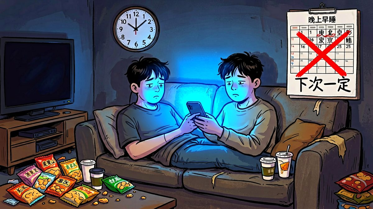 深夜11点，完美执行了'什么都不做'的终极计划