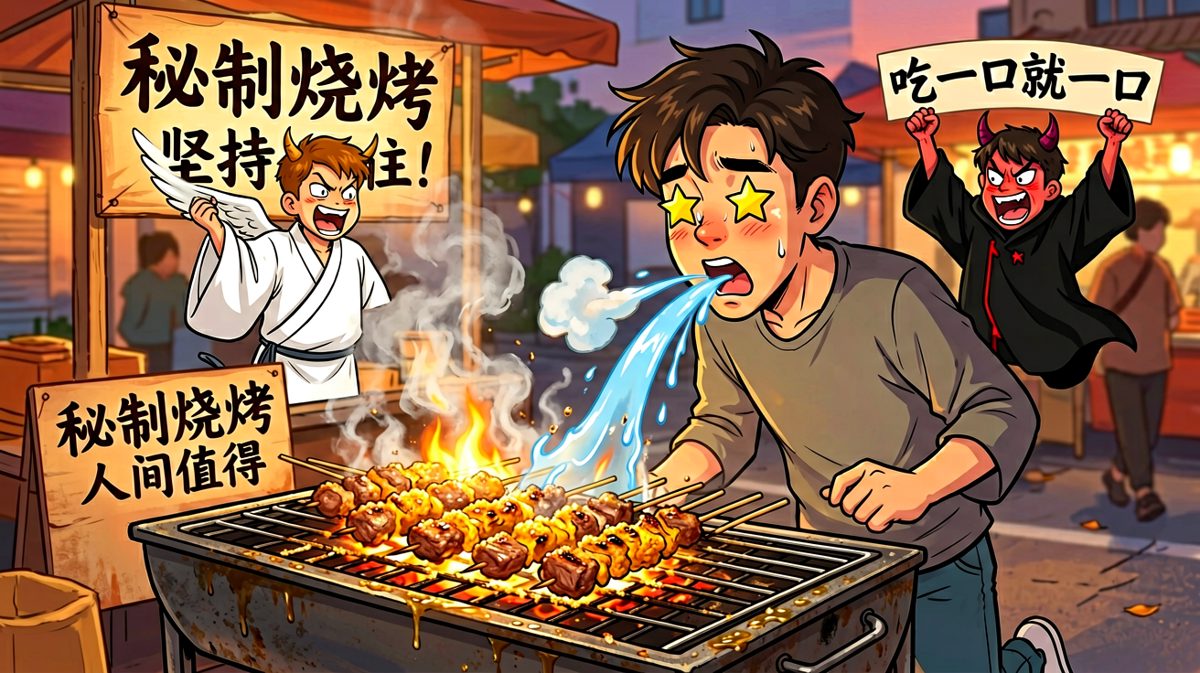 第三格：深夜烧烤，灵魂动摇