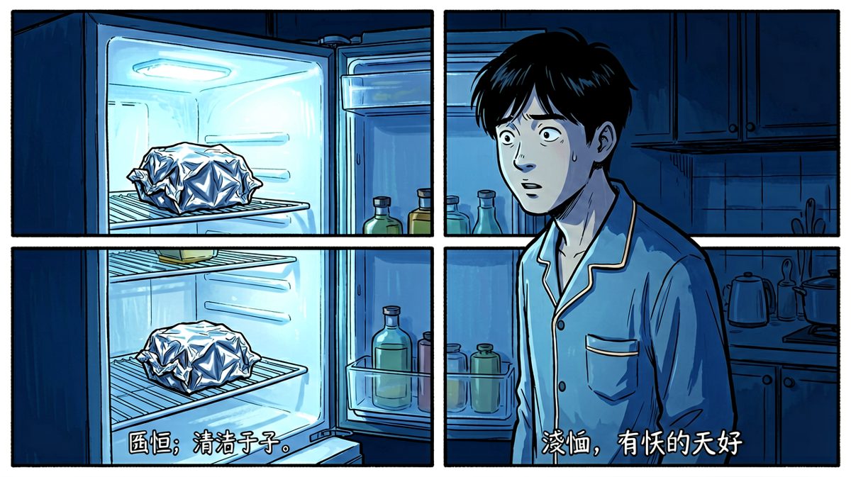 半夜饿醒的我，发现冰箱里有个不明物体
