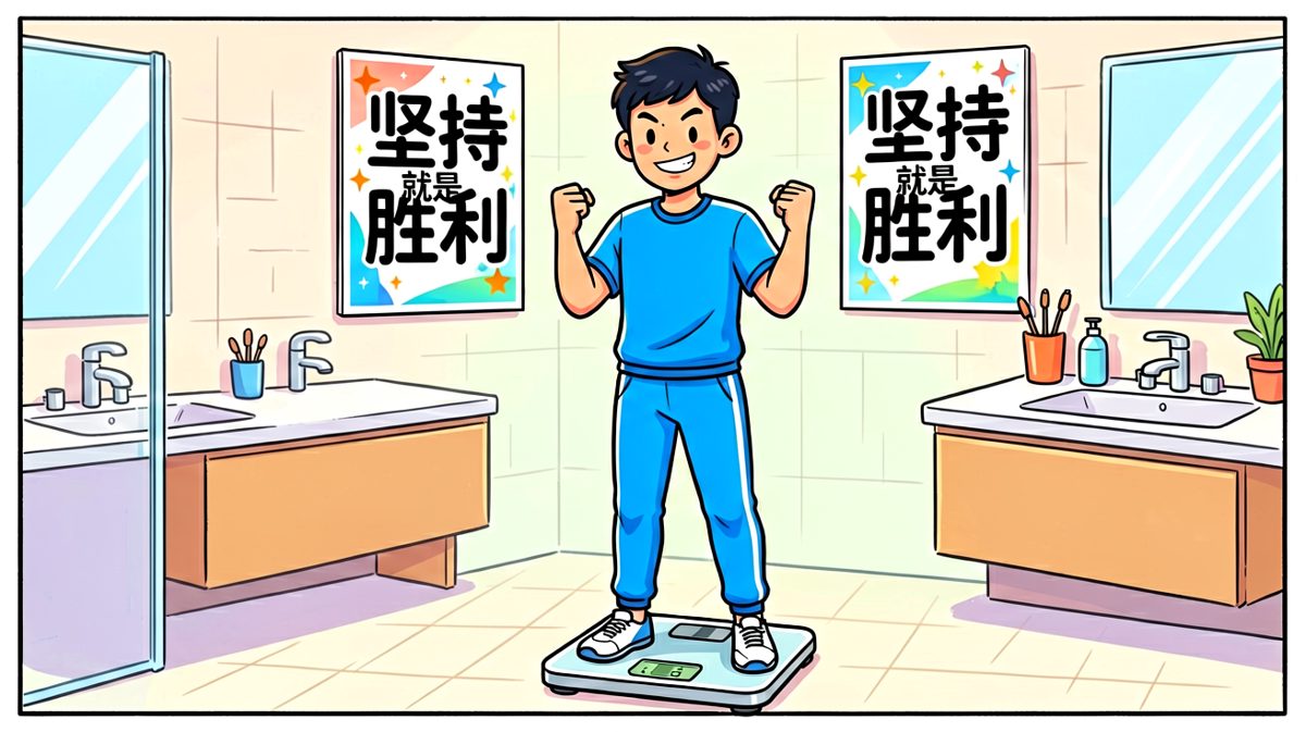 第一天：信心爆棚站上体重秤