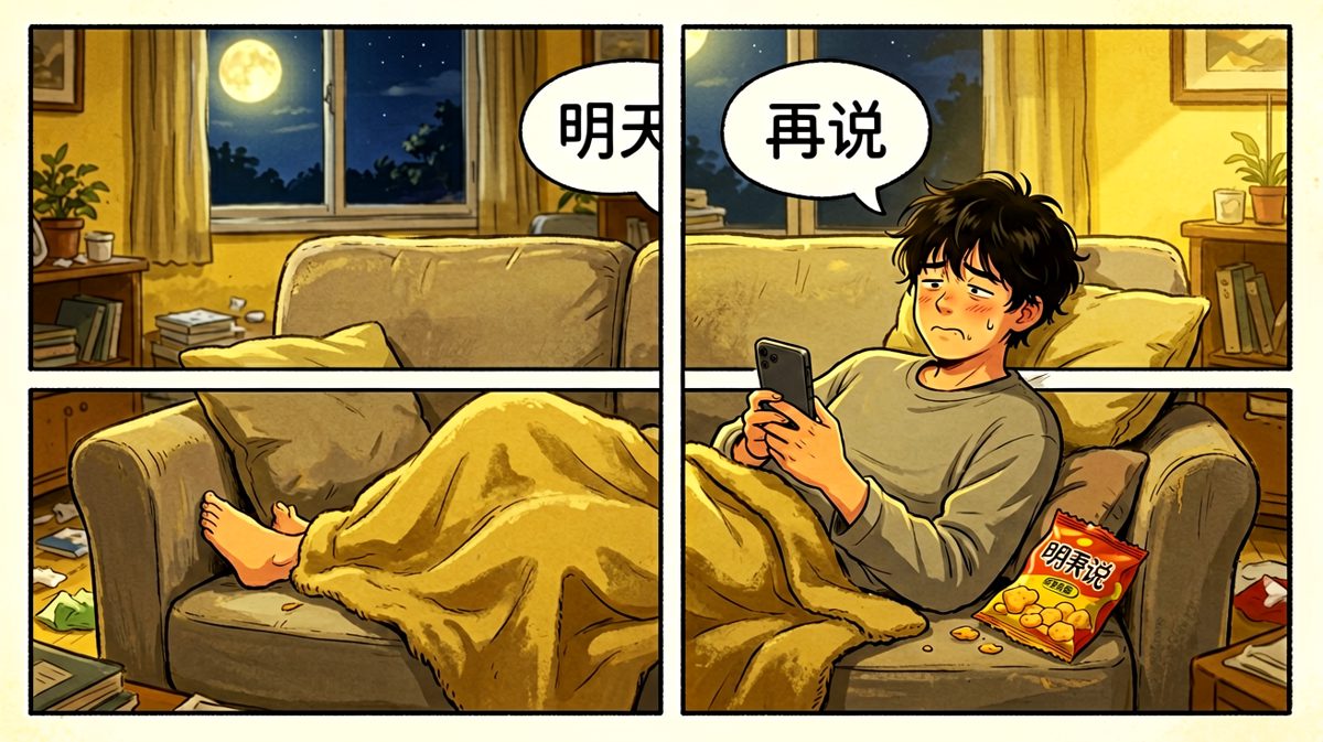 结局：明天再说，再来一包